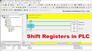 Shift Registers in PLC Programming  SFT Instruction  Omron Course [upl. by Halyahs756]