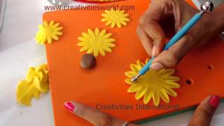 Sunflower Fondant Flower Cake Decoration [upl. by Teteak91]