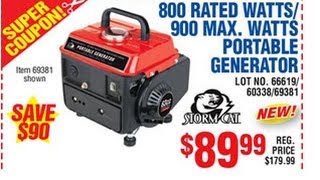 Harbor Freight 63cc Red 800  900 Watts Generator UNBOXING  SETUP  REVIEW [upl. by Andreas]