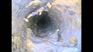 Cleaning a 2quot cast iron pipe with Picote tools [upl. by Ketchan]