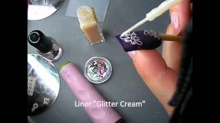 stamping nail art sur vernis plumy mat de peggy sage [upl. by Filberto]