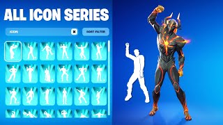 ALL FORTNITE ICON SERIES amp NEW TIKTOK EMOTES POLUS [upl. by Obbard]