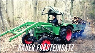 Differentialsperre rettet Situation  Gummiwagen droht Fendt zu überschieben Rauer Forsteinsatz [upl. by Morra]