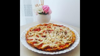 Pizza la tigaie gata in doar 10 minute  Cum sa faci pizza in tigaie  Reteta simpla si rapida [upl. by Namreg]