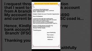 Application for Bank Account TransferBank Account Transfershortvideo appliances english [upl. by Elinet654]