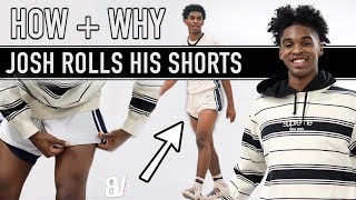 Josh Christopher Is Bringing SHORT Shorts Back He Shows us HOW he Rolls Them Into his Tights [upl. by Nail]