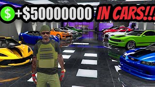 GTA 5 Oline I Got The Best 50 Car Garage [upl. by Yliab]