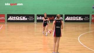 Netball Passing Skills Two Handed Bounce Pass [upl. by Kurtz742]