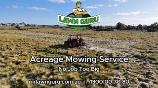 Grass Slashing amp Acreage Mowing in Melbourne Western Suburbs  Mr Lawn Guru [upl. by Flosi365]