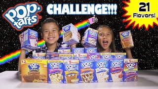 POP TART CHALLENGE 21 Flavor Taste Test [upl. by Kosel]