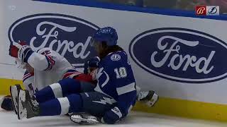 Ryan Lindgren clean check on Anthony Duclair [upl. by Chapman893]