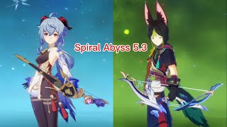 Spiral Abyss 52  Ganyu reverse melt team and Tighnari Spread Featuring c4 Raiden [upl. by Afatsom]