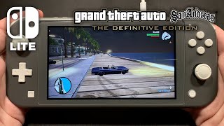 GTA San Andreas  Definitive edition on Nintendo Switch Lite [upl. by Noroj665]