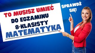 Tego się naucz na egzamin ósmoklasisty z matematyki😱 Zdobądź punkty [upl. by Cly]