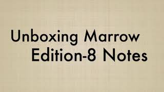 Unboxing Marrow Edition8 Notes [upl. by Jacoba]