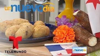 Recetas de cocina Cómo hacer Carimañolas Panameñas  Un Nuevo Día  Telemundo [upl. by Eehtomit403]