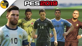 SELECCIONES CON NUEVOS UNIFORMES 2019  PES 2019  COPA AMÉRICA [upl. by Sharon32]