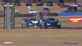 Bowe vs Augustine  GT4 Australia  2024 EVENTelec Race Queensland [upl. by Rednasela866]