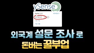 쉬운 설문조사로 돈버는 온라인 부업 Ysense [upl. by Tshombe336]