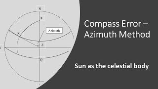 Calculating the Compass Error using the Azimuth method  Sun celestial body [upl. by Elburt]