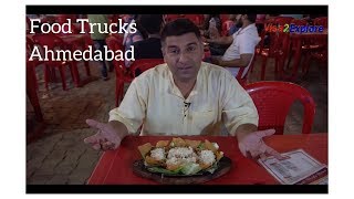 Ahmedabad night food market  Street food  Food Truck park [upl. by Eerdna934]