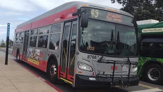 SF Muni New Flyer XDE40 8766 on 43 Masonic [upl. by Januisz]