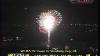 WFMZTV Skycam Dorney Park Fireworks [upl. by Lauri705]