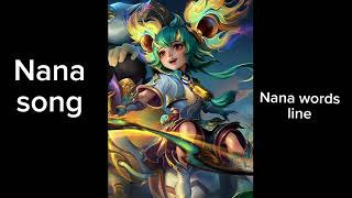 Nana Song  MLBB Nana words line song  viralvideo mlbb [upl. by Moore]