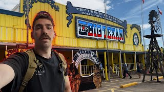 VISITEI O BIG TEXAN STEAK RANCH EM AMARILLO NO TEXAS 🥩 [upl. by Eatnoed]