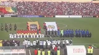 Elim CAN2019  Guinée 🇬🇳 🆚 Centrafrique 🇨🇫  Hymne de la Guinée [upl. by Glendon]