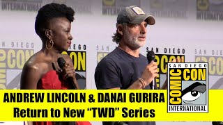 ANDREW LINCOLN amp DANAI GURIRA Announce Their Return in a NEW WALKING DEAD SERIES  Comic Con 2022 [upl. by Nylorac]