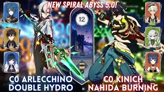 NEW SPIRAL ABYSS 50 C0 Kinich Burning amp C0 Arlecchino 2 Hydro  Floor 12  9⭐ [upl. by Tsenrae]