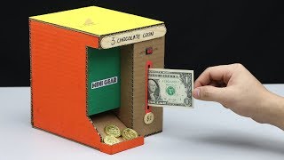 3 Chocolate Coin Vending Machine DIY at Home [upl. by Almira]