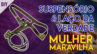 DIY SUSPENSÓRIO TÁTICO e LAÇO DA VERDADE Mulher Maravilha Wonder Woman HarnessLasso of Truth [upl. by Thorin]