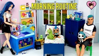 LOL Punk Boi Family Morning Routine  Custom LOL Surprise Barbie Dolls [upl. by Esinwahs]