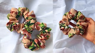 How to sew a scrunchie Stepbystep tutorial [upl. by Bathelda]