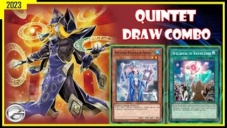 Yugioh Duel Links  Quintet Magician Deck 2023  Combo With Spellbook For Draw  遊戯王デュエルリンクス [upl. by Gayn]