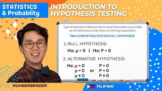 Statistics Introduction to Hypothesis Testing in Filipino [upl. by Ekyt]