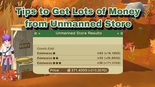 How I Get Lots of Money in Unmanned Store  Harvest Moon  Home Sweet Home [upl. by Yrek808]