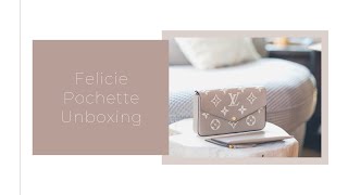 Felicie Pochette Bicolour Monogram Empreinte Leather  DoveCream  Louis Vuitton [upl. by Salena718]