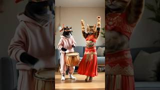 Cute cat dancing video 🐱🐾😍 cat dog catdance dogdance shortvideo [upl. by Eikram]