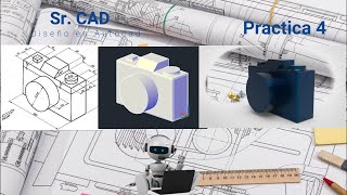 Autocad práctica 4 chaflan redondeo y extruir ejercicio de camara pequeña 👍👍 [upl. by Sarita742]