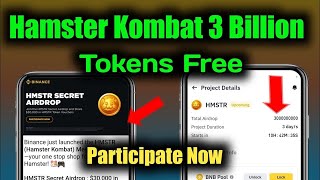 Hamster kombat Binance launchpool update  3 billion coin airdrop [upl. by Chubb489]