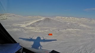 ATR42 COCKPIT VIEWS into Cape Dorset [upl. by Figge246]