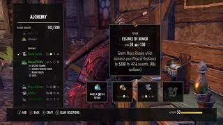 ESO Master Craft Alchemy Writ Essence of Ravage Stamina with Vitality Increase Armor Ravage Stam [upl. by Nork]