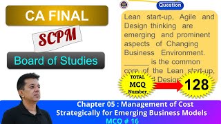 BOS Portal  SCPM  Emerging Business Models  MCQ 016  Lean startup Agile amp Design thinking [upl. by Paymar]