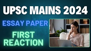 UPSC Mains 2024 Essay Paper First Reaction Sarat Chandra IAS Academy Best IAS Coaching in Hyderabad [upl. by Notneb]