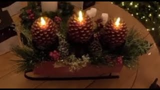 Christmas 2023  Sleighing Luminara Pine Cone Candles Centerpiece [upl. by Eilyah3]