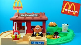 McDonalds drive thru play set from Fisher Price  toy unboxing and review [upl. by Seem]