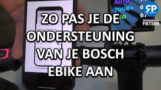 ZO PAS JE DE ONDERSTEUNING VAN JE BOSCH EBIKE AAN [upl. by Ettezyl]